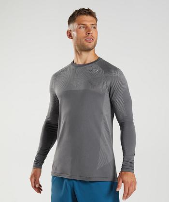 Long Sleeve Gymshark Apex Seamless Hombre Gris Gris | CO 3500RVD